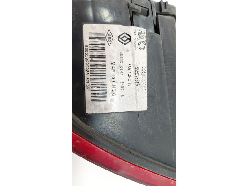 Recambio de piloto trasero derecho para renault clio iv (bh_) 0.9 tce 90 referencia OEM IAM 265502631R  
							