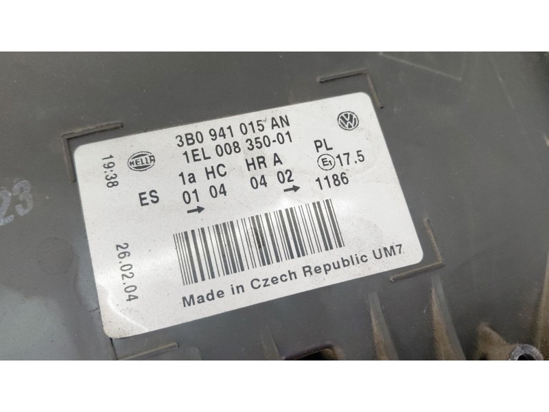 Recambio de faro izquierdo para volkswagen passat b5.5 (3b3) 1.6 referencia OEM IAM 3B0941015AN  
							