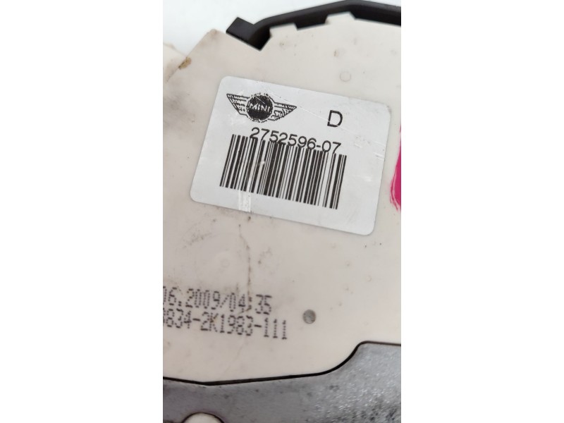 Recambio de cerradura puerta delantera derecha para mini mini (r56) one referencia OEM IAM 275259607  
							