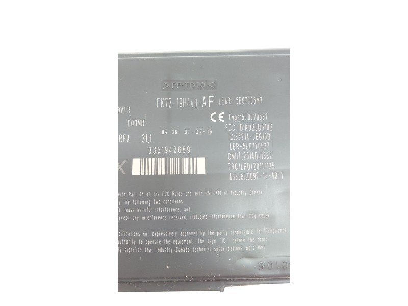 Recambio de modulo electronico para jaguar f-pace (x761) 2.0 td4 awd referencia OEM IAM FK7219H440AF  