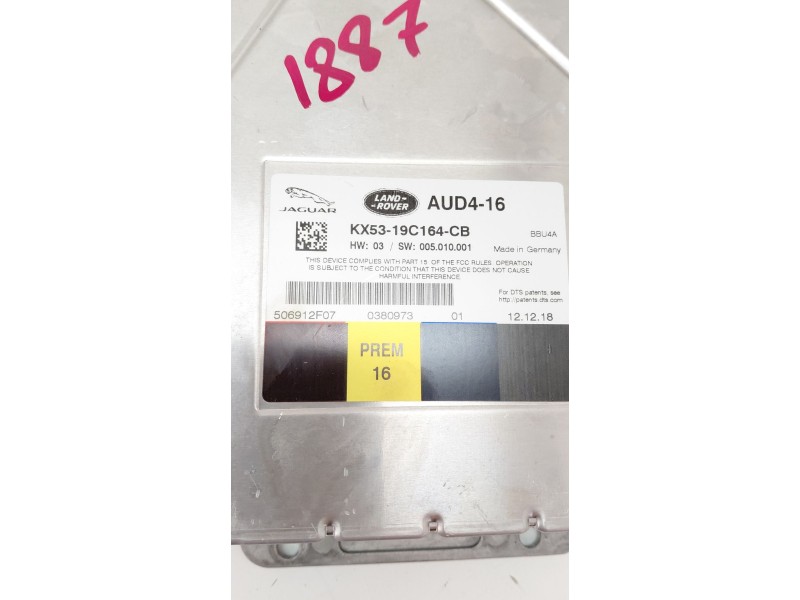 Recambio de modulo electronico para jaguar i-pace (x590) ev400 awd referencia OEM IAM KX5319C164CB  
							