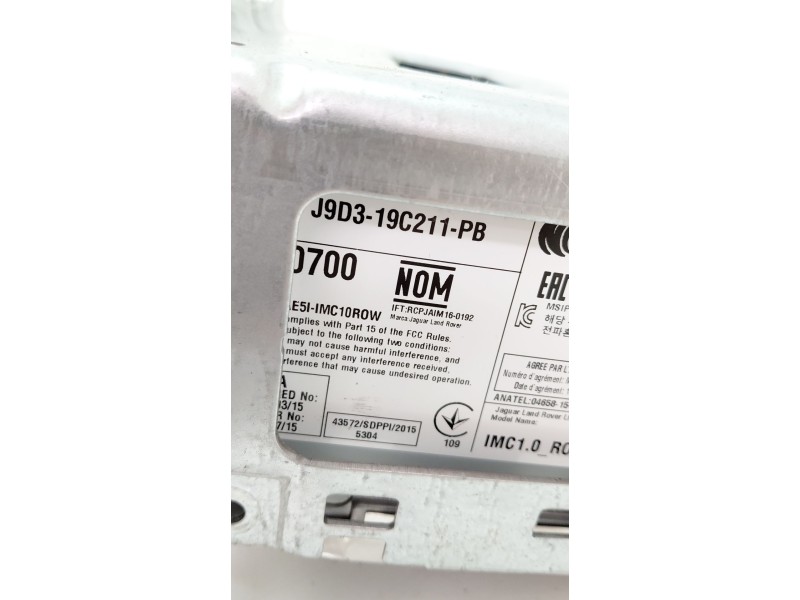 Recambio de sistema audio / radio cd para jaguar i-pace (x590) ev400 awd referencia OEM IAM J9D319C211PB  
							