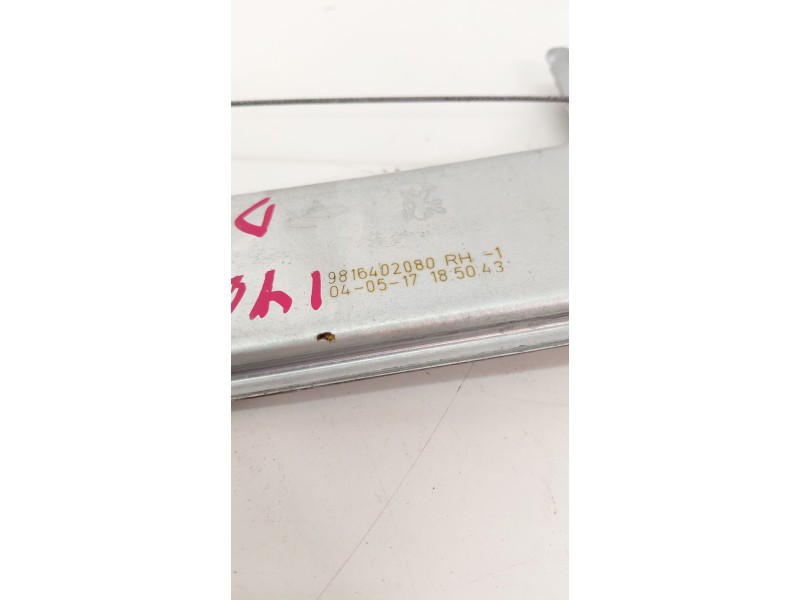 Recambio de elevalunas delantero derecho para peugeot 2008 (--.2013) 1.2 12v e-thp referencia OEM IAM 9816402080  