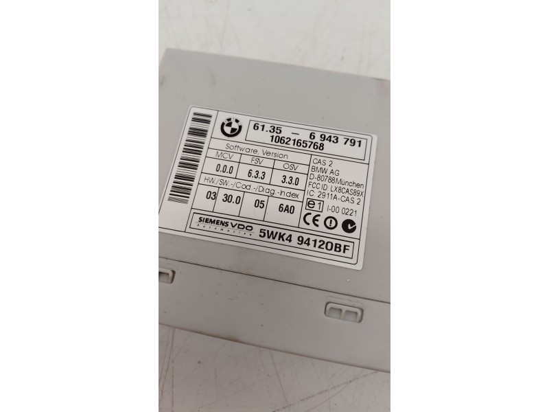 Recambio de centralita check control para bmw serie 3 berlina (e90) 318d 122 cv referencia OEM IAM 61356943791  
							