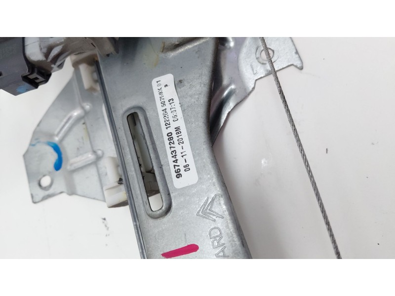 Recambio de elevalunas trasero derecho para citroën c-elysée 1.5 blue-hdi fap referencia OEM IAM 9674437280  
							