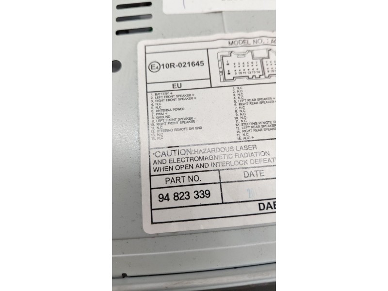 Recambio de sistema audio / radio cd para chevrolet aveo hatchback (t300) 1.4 referencia OEM IAM 94823339  
							