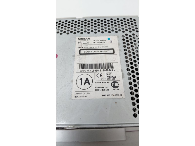 Recambio de sistema audio / radio cd para nissan micra iv (k13k, k13kk) 1.2 referencia OEM IAM 281851HA0A  