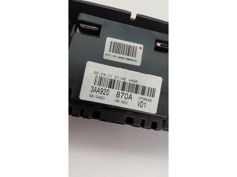 Recambio de cuadro instrumentos para volkswagen passat lim. (362) advance bluemotion referencia OEM IAM 3AA920870A  
							