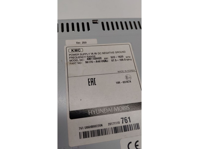 Recambio de sistema audio / radio cd para kia carens iv 1.7 crdi referencia OEM IAM 96170A4610CA  
							