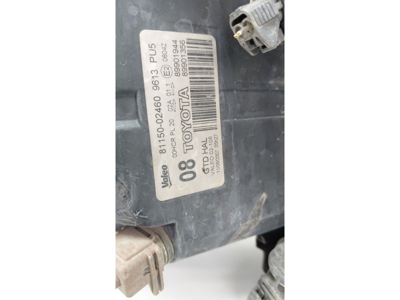 Recambio de faro izquierdo para toyota auris (_e15_) 1.4 d-4d (nde150_) referencia OEM IAM 89901944  