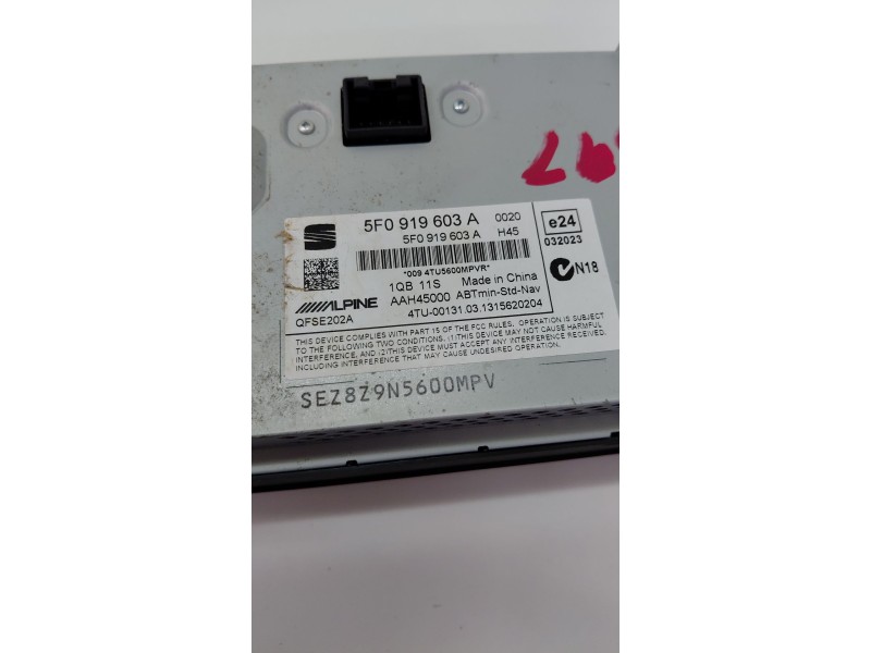 Recambio de pantalla multifuncion para seat leon (5f1) 2.0 tdi referencia OEM IAM 5F0919603A  
							