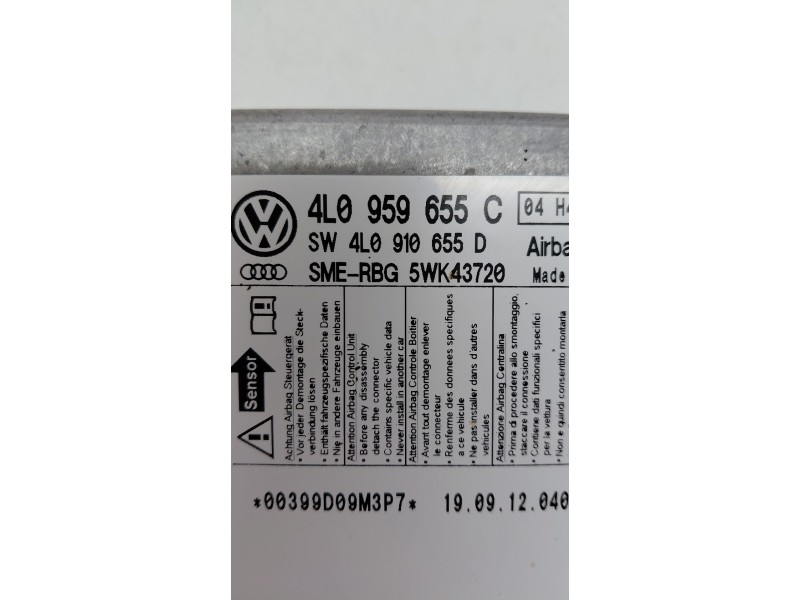 Recambio de centralita airbag para audi q7 (4l) 4.2 v8 32v tdi biturbo referencia OEM IAM 4L0959655C  
