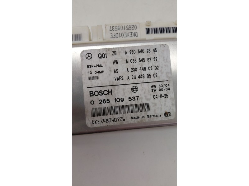 Recambio de modulo electronico para mercedes-benz clase sl (w230) roadster 350 (230.467) referencia OEM IAM 0265109537  
							