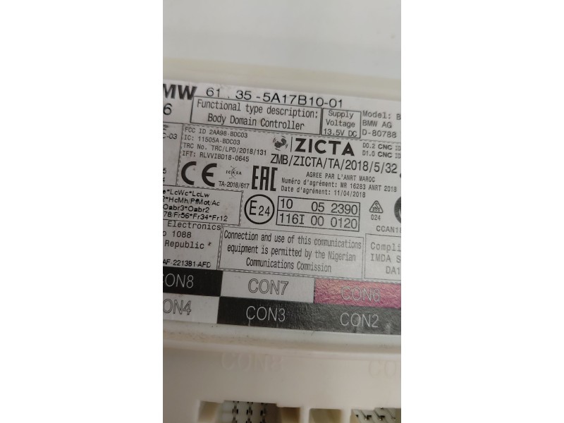 Recambio de caja reles / fusibles para bmw serie 1 lim. (f40) 1.5 12v turbodiesel referencia OEM IAM 61355A17B1001  
							