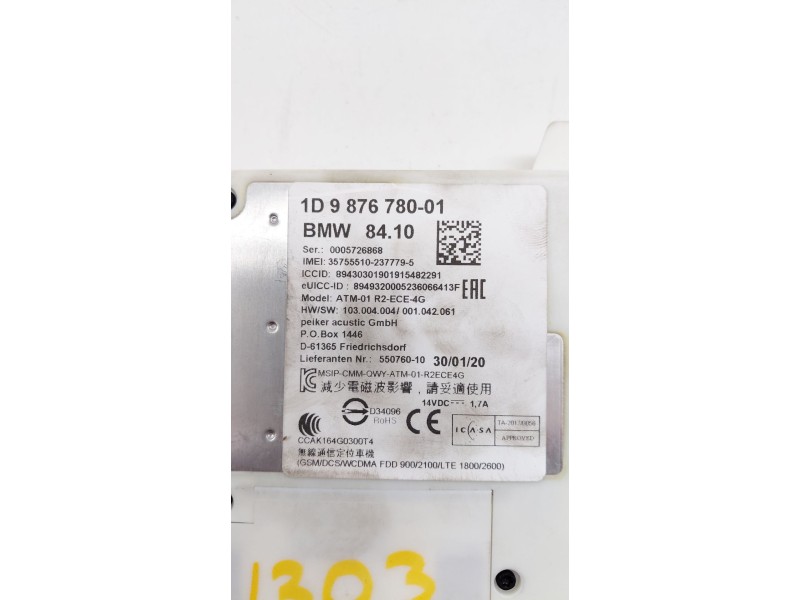 Recambio de modulo electronico para bmw serie 1 lim. (f40) 1.5 12v turbodiesel referencia OEM IAM 987678001  