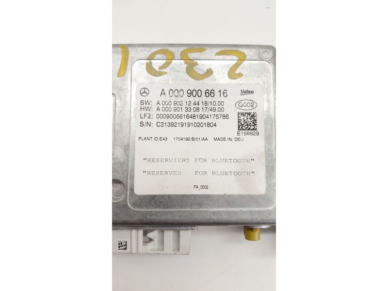 Recambio de modulo electronico para mercedes-benz clase e descapotable (a238) e 200 (238.442) referencia OEM IAM A0009006616  