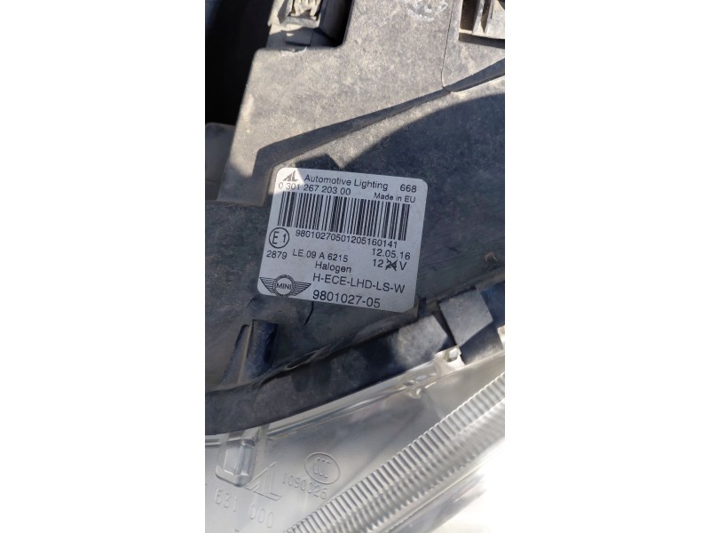 Recambio de faro izquierdo para mini mini countryman (r60) one d referencia OEM IAM 030126720300  