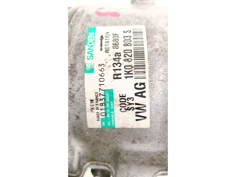 Recambio de compresor aire acondicionado para seat leon (1p1) 1.9 tdi referencia OEM IAM 1KO820803S 8680EBA 