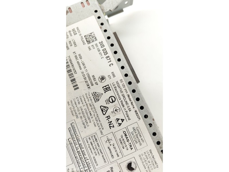 Recambio de pantalla multifuncion para skoda superb iii (3v3) 2.0 tdi referencia OEM IAM 3V0035871C  
							