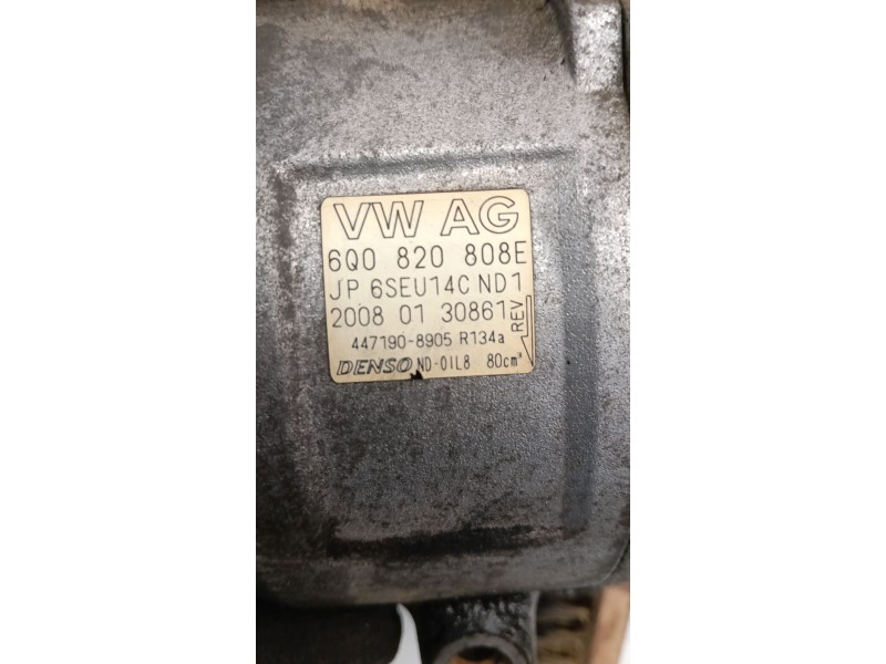Recambio de compresor aire acondicionado para skoda fabia ii (542) 1.2 referencia OEM IAM 6Q0820808E  
							