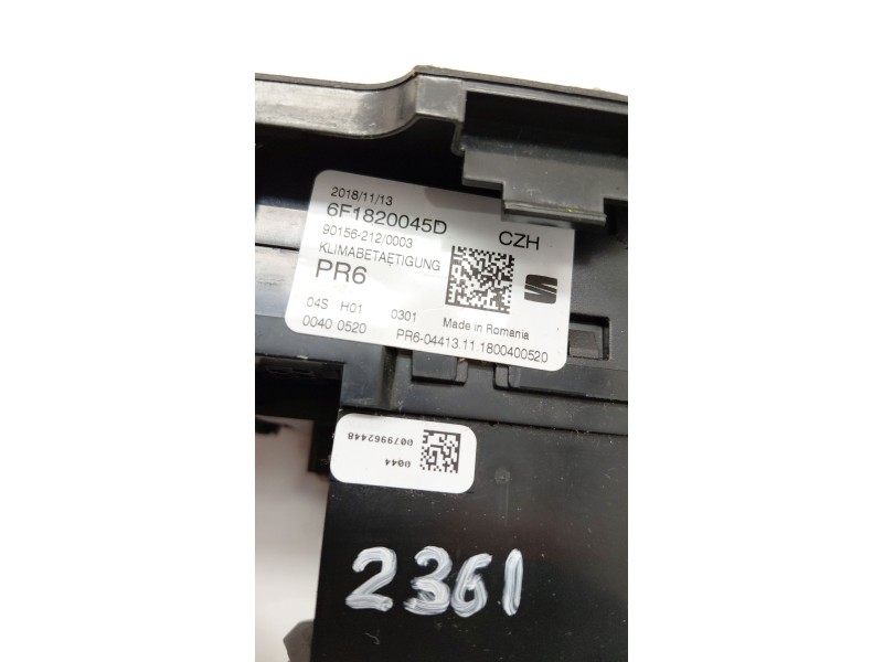 Recambio de mando calefaccion / aire acondicionado para seat ibiza v (kj1, kjg) 1.0 mpi referencia OEM IAM 6F1820045D  