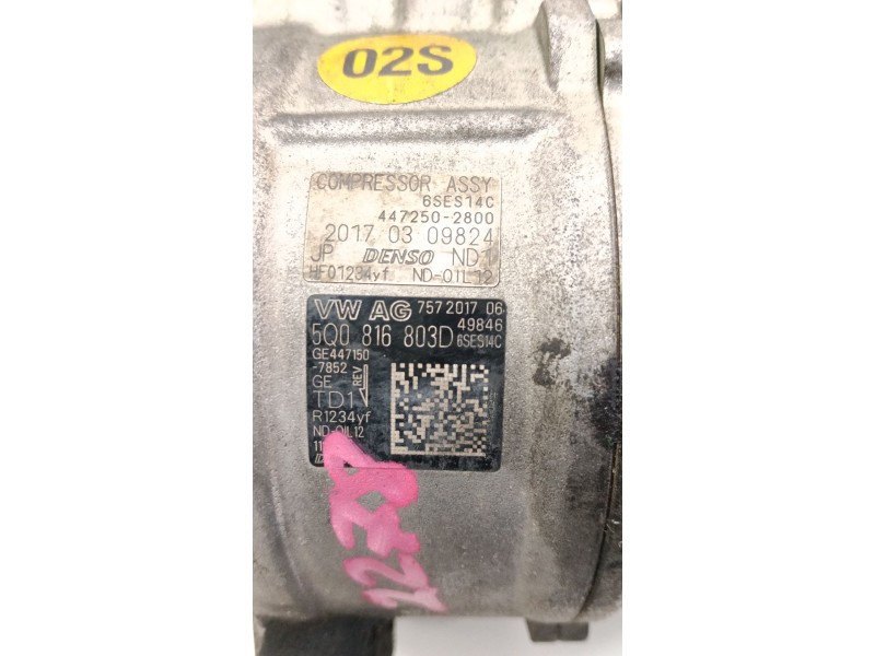 Recambio de compresor aire acondicionado para skoda superb iii (3v3) 2.0 tdi referencia OEM IAM 5Q0816803D  
							