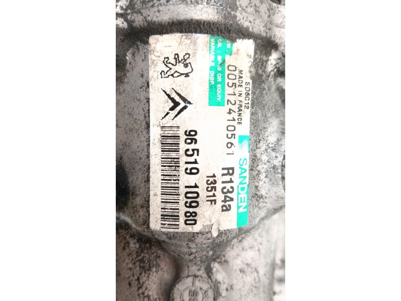 Recambio de compresor aire acondicionado para lancia ypsilon (843_) 1.2 (843.axa1a) referencia OEM IAM 9651910980  
							