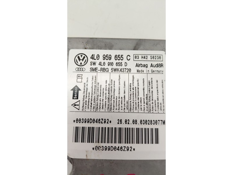 Recambio de centralita airbag para audi q7 (4lb) 4.2 tdi quattro referencia OEM IAM 4L0959655C  