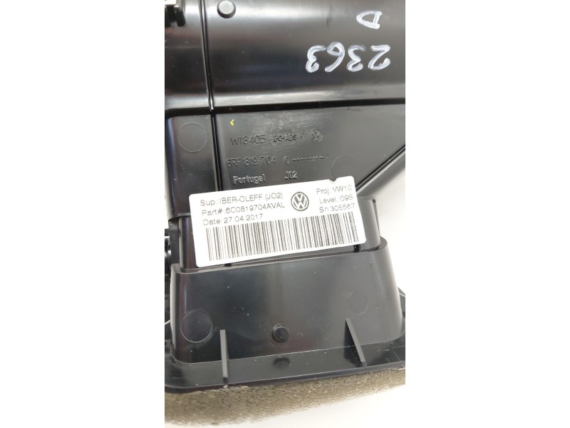 Recambio de rejilla aireadora para volkswagen polo v (6r1, 6c1) 1.4 tdi referencia OEM IAM 6C0819704A  