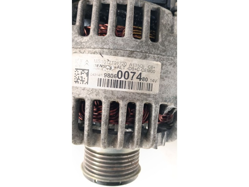 Recambio de alternador para peugeot 208 i (ca_, cc_) 1.2 vti 82 referencia OEM IAM 980600748014V  