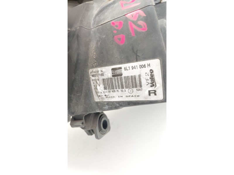 Recambio de faro derecho para seat ibiza iii (6l1) 1.4 16v referencia OEM IAM 6L1941006H  