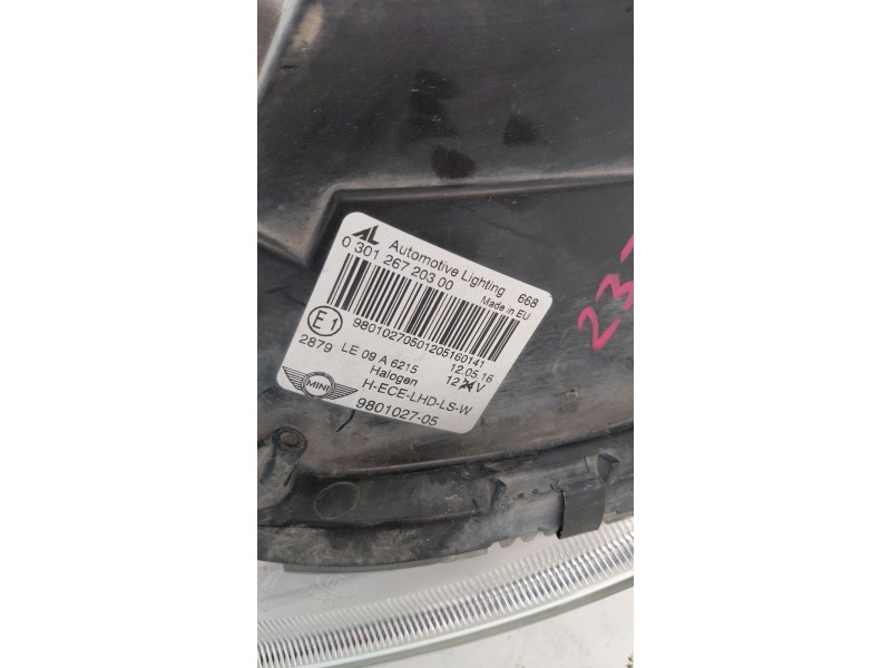 Recambio de faro izquierdo para mini mini countryman (r60) one d referencia OEM IAM 030126720300  
							