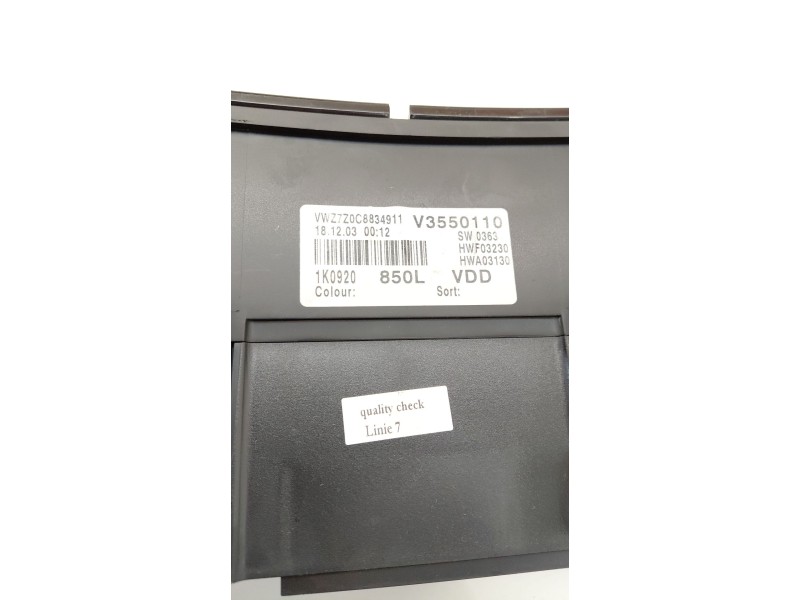 Recambio de cuadro instrumentos para volkswagen golf v (1k1) 1.9 tdi referencia OEM IAM 1K0920850L  
							