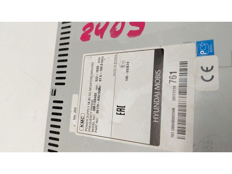 Recambio de sistema audio / radio cd para kia carens iv 1.7 crdi referencia OEM IAM 96170A4610CA  