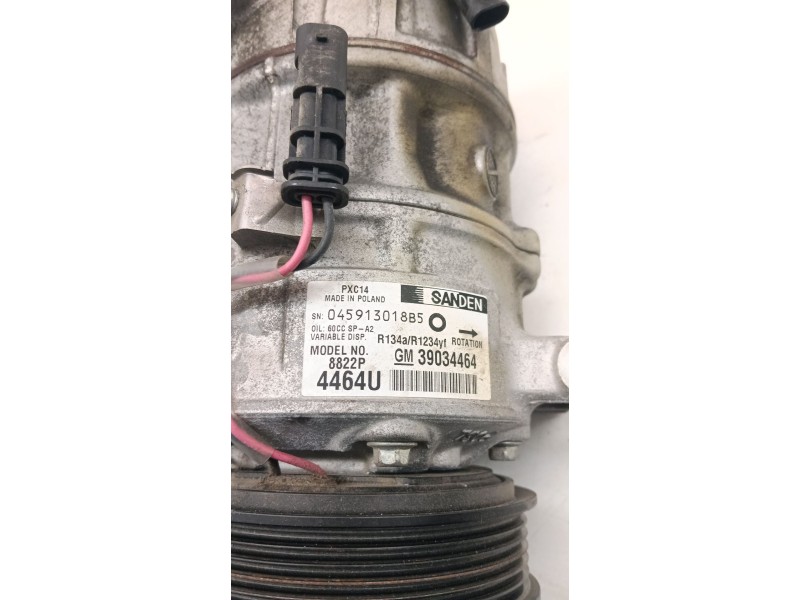 Recambio de compresor aire acondicionado para opel astra k (b16) 1.6 cdti (68) referencia OEM IAM 39034464  
							