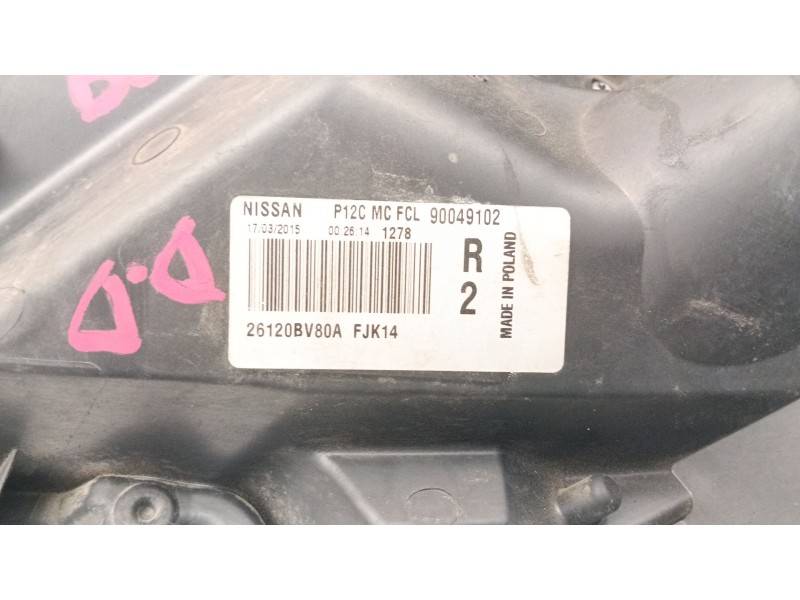 Recambio de faro derecho para nissan juke (f15) 1.2 dig-t referencia OEM IAM 26120BV80A  
							