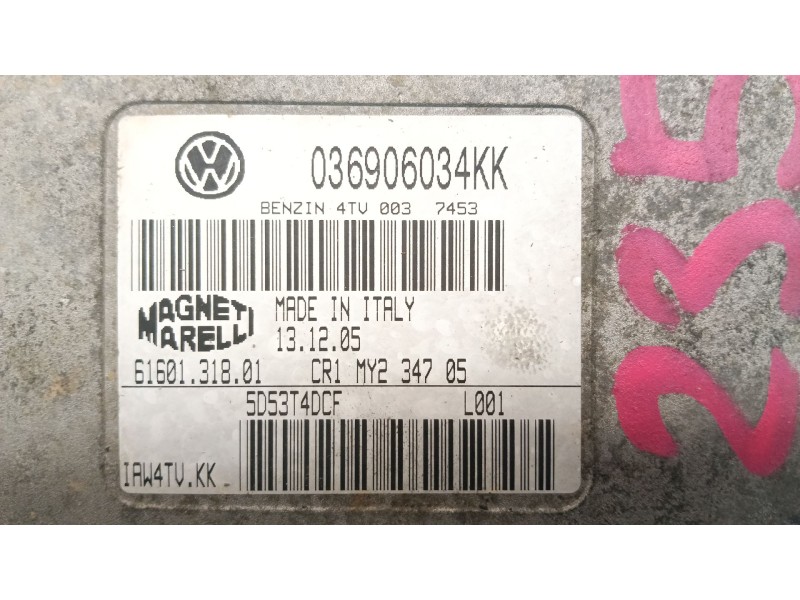 Recambio de centralita motor uce para seat ibiza iii (6l1) 1.4 16v referencia OEM IAM 036906034KK  