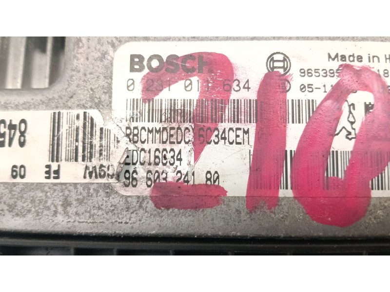 Recambio de centralita motor uce para peugeot 307 sw (3h) 1.6 hdi 110 referencia OEM IAM 9660324180  
							