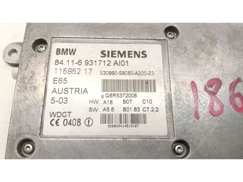 Recambio de modulo electronico para bmw serie 7 (e65/e66) 730d referencia OEM IAM 84116931712AI01  
							