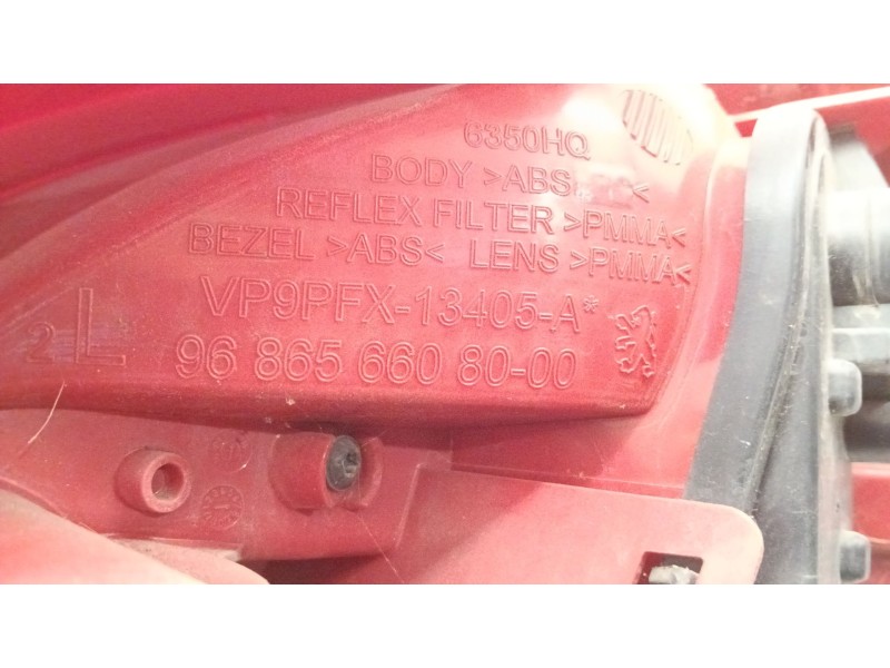 Recambio de piloto trasero izquierdo para peugeot 207/207+ (wa_, wc_) 1.4 hdi referencia OEM IAM 9686566080  
							