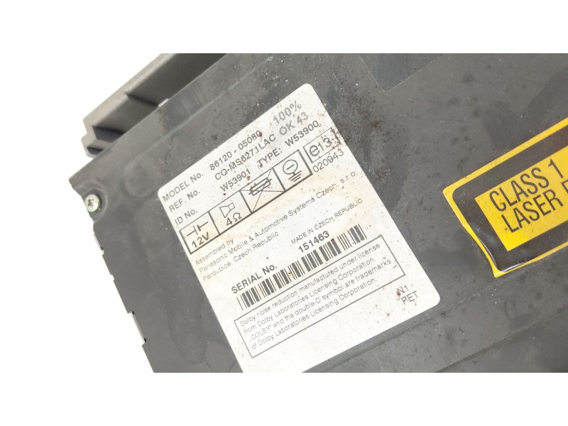 Recambio de sistema audio / radio cd para toyota avensis sedán (_t25_) 1.8 (zzt251_) referencia OEM IAM 8612005080  
							