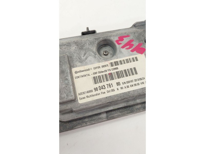 Recambio de pantalla multifuncion para peugeot 508 i (8d_) 1.6 hdi referencia OEM IAM 9804376180  