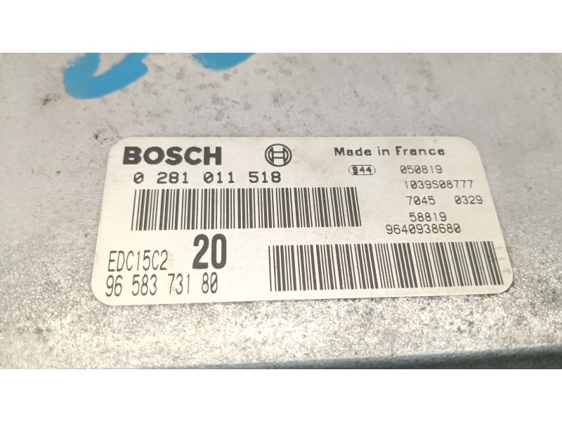 Recambio de centralita motor uce para citroën xsara picasso (n68) 2.0 hdi referencia OEM IAM 9658373180  