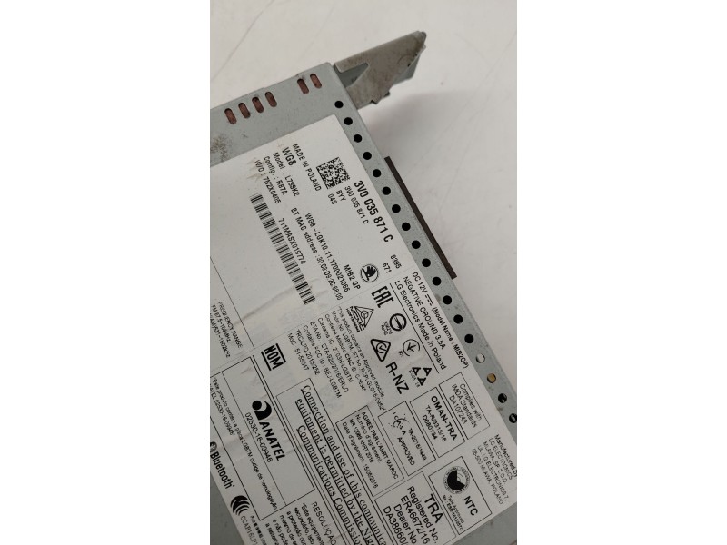 Recambio de pantalla multifuncion para skoda superb iii (3v3) 2.0 tdi referencia OEM IAM 3V0035871C  