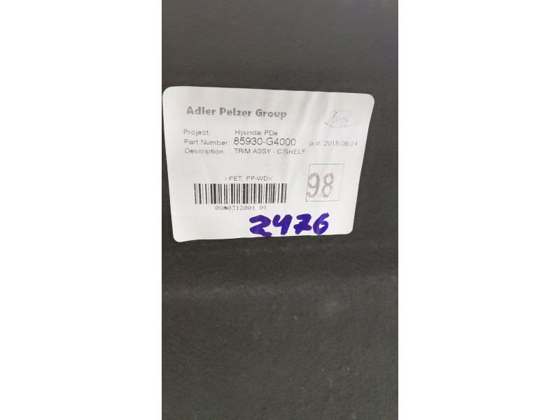 Recambio de bandeja trasera para hyundai i30 (pde, pd, pden) 1.4 mpi referencia OEM IAM   
							