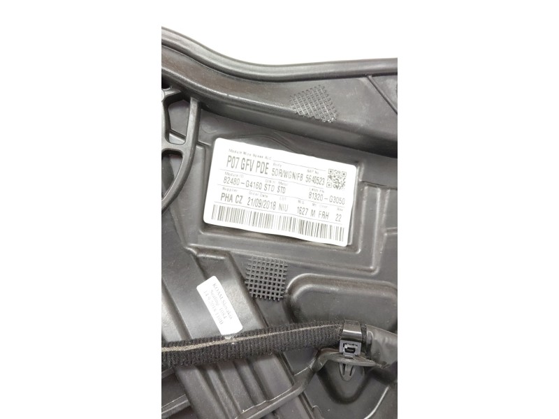 Recambio de elevalunas delantero derecho para hyundai i30 (pde, pd, pden) 1.4 mpi referencia OEM IAM 82480G4160  
							