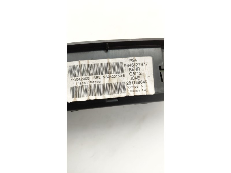 Recambio de mando calefaccion / aire acondicionado para peugeot 307 (3a/c) 1.6 hdi 110 referencia OEM IAM 9646627977  