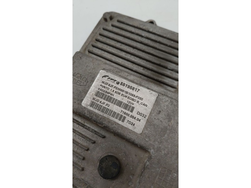 Recambio de centralita motor uce para fiat punto (188_) 1.3 jtd 16v referencia OEM IAM 55195817  
							