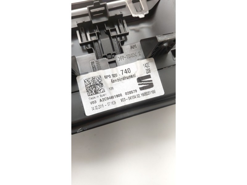 Recambio de cuadro instrumentos para seat ibiza iv (6j5, 6p1) 1.2 tsi referencia OEM IAM 6P0920740  
							