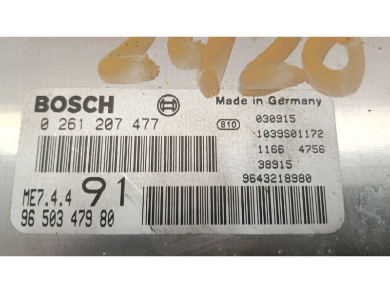 Recambio de centralita motor uce para peugeot 206 hatchback (2a/c) 1.6 16v referencia OEM IAM 0261207477  
							